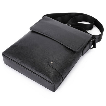 100% Genuine Leather Men's Embossing Business 8" Sling Shoulder/Messenger Bag