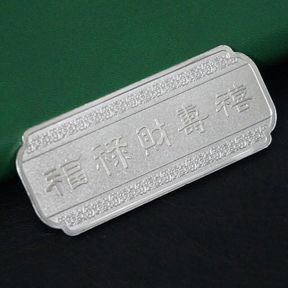 Commemorative Coins Metals Silver Plated Bar New Year Of The Dragon Zodiac 7x3cm