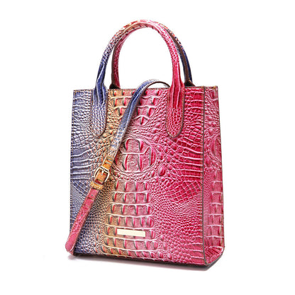 Women Patent Leather Crocodile Handbag Sling Satchel Tote Shoulder Bag Party Bag