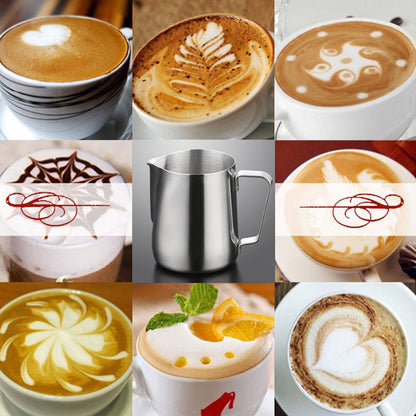 100-1500ML Barista Espresso Coffee Pitcher Latte Milk Cup Frothing Jug Steam New
