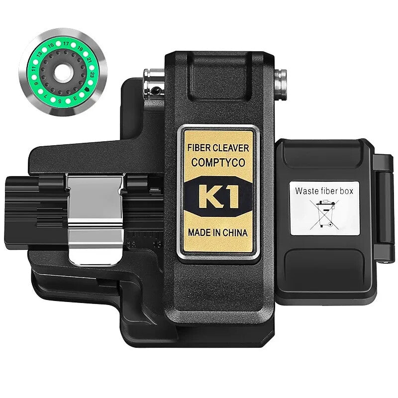 K1 Fiber Cleaver FTTH Optical Fiber Cable Cutting Knife Tool Waste Fiber Box