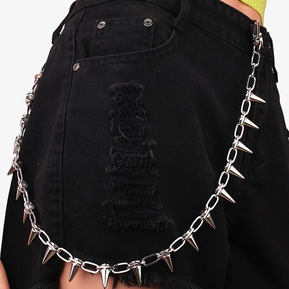 Men Pants Waist Chain Metal Hiphop Punk Belt Women Trouser Jeans Wallet Keychain