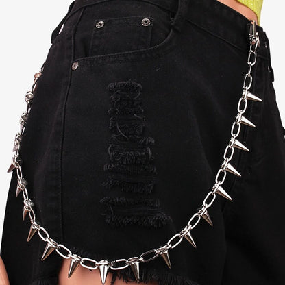 Men Pants Waist Chain Metal Hiphop Punk Belt Women Trouser Jeans Wallet Keychain