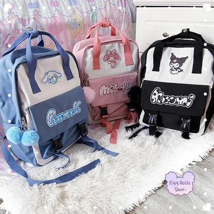 My Melody Backpack Cinnamoroll Schoolbag Kuromi Student Shoulder Travel Bag Gift