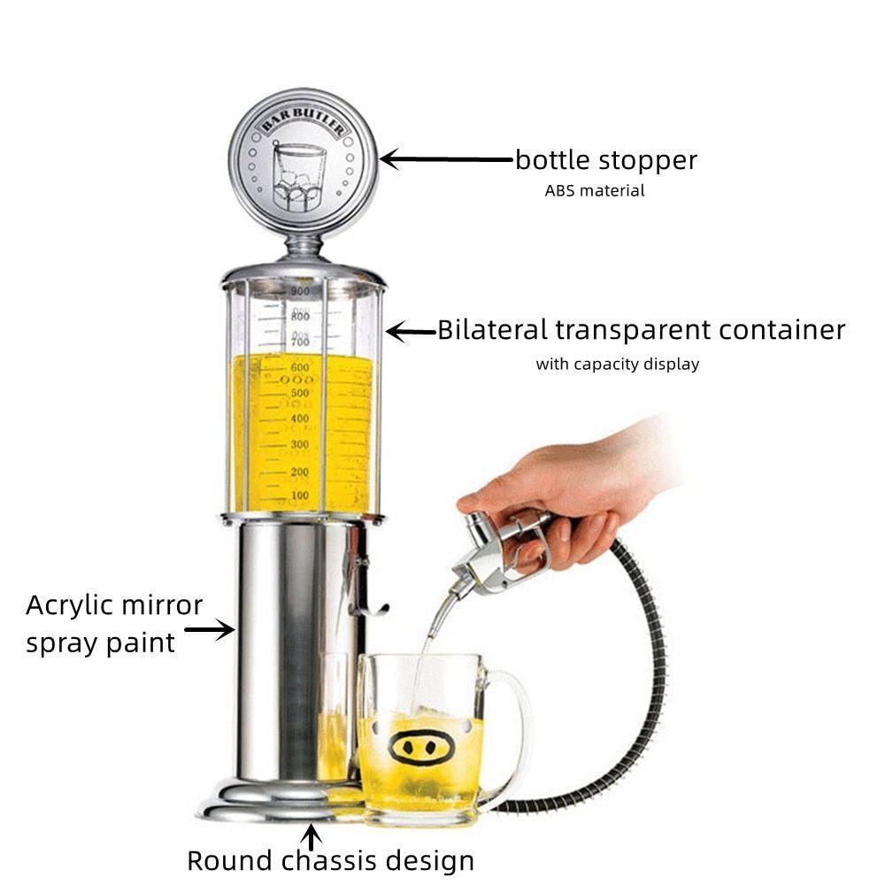 Beverage Water Jug Liquor Beer Dispensers Alcohol Gun Pump Bar Accessories 900ml