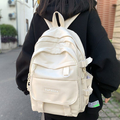 Female White Backpack Lady Backpack Book Girl Student Bag Women School Bags