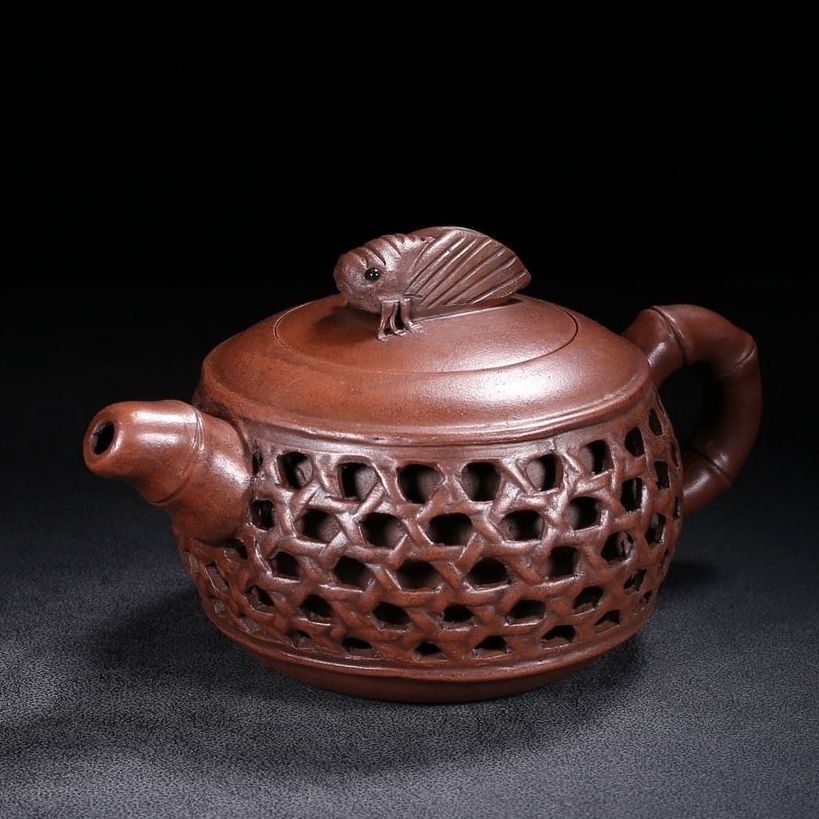 Chinese Yixing Purple Clay Teapot Tea Set Pot Zisha Ceramic Cute Decor Figurine