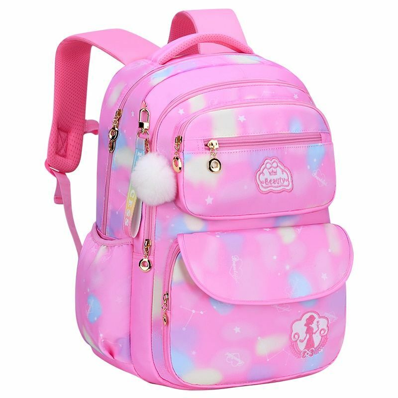 School Bags Girls Children Primary Backpack Kids Book Princess Schoolbag Zipper