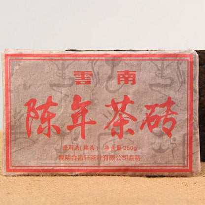 Old Ripe Puer Tea Brick Made by Puer Material Ancient Tree Shu Puerh 250g