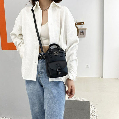 Portable Double-layer Messenger Square Bag Mini Mobile Phone Bag Cute Side Bag