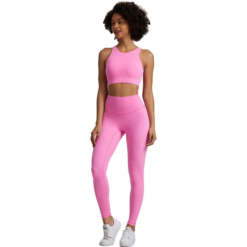 Yoga Set Women Gym Set Clothes 2pcs Running Suit Sports Leggings Pant Sportswear