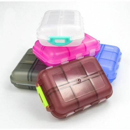 Pill Box 12 Grids Case Travel Medicine Tablet Dispenser Storage Plastic 10x7x3cm