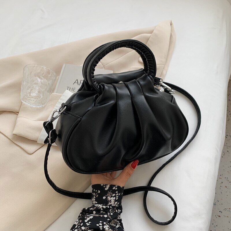 Women Pleated Small Bags Female Tote Bag Ladies High Capacity Handbag