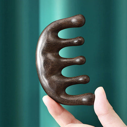 Gua Sha Meridian Massage Comb Wooden Acupuncture Head Sandalwood Massager Tools