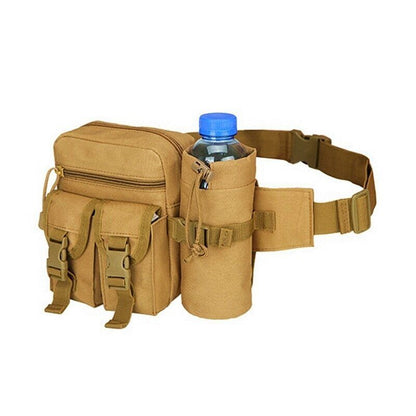 Men Waist Pack Nylon Water Bottle Pouch Sports Army Hunting Climbing Belt Bag