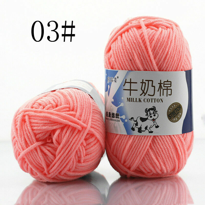 Hot Sale 50g Hand-woven Chunky Yarn Soft Milk Cotton Knitting Baby wool yarn