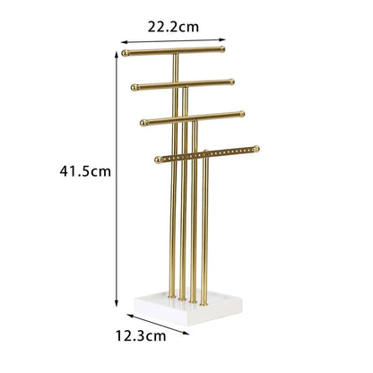 Jewelry Organizer 4 Tiers Metal Multipurpose Storage Holder Bathroom Holder Rack