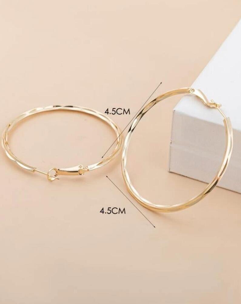 Aretes Argollas En Oro 10k Pendientes Joyería Fina De Moda Regalos Para Mujer X