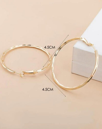 Aretes Argollas En Oro 10k Pendientes Joyería Fina De Moda Regalos Para Mujer X