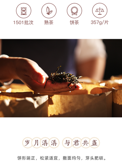 Select 7552 Ripe Pu'er Tea * 2015 Yunnan Menghai Dayi Ripe Shu Pu Erh Tea 357g