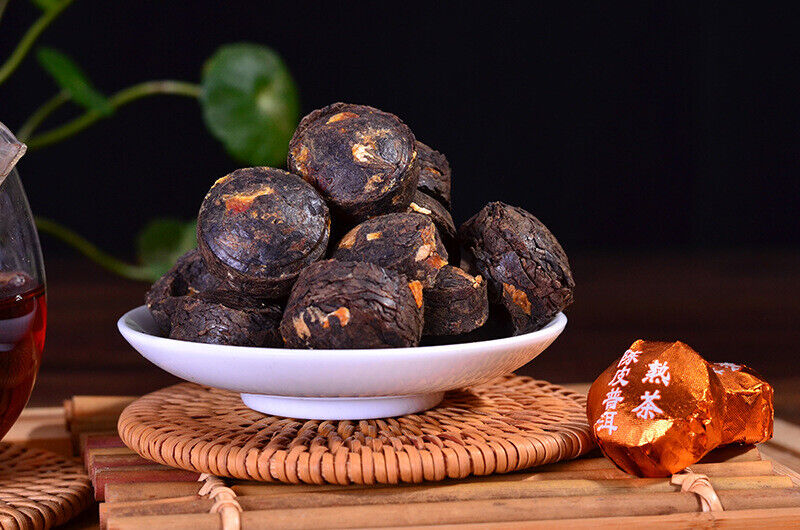 Mellow Chen Pi Pu'er Tea 云南普洱茶 小沱茶醇香陈皮调味普洱茶小金沱柑普茶50g
