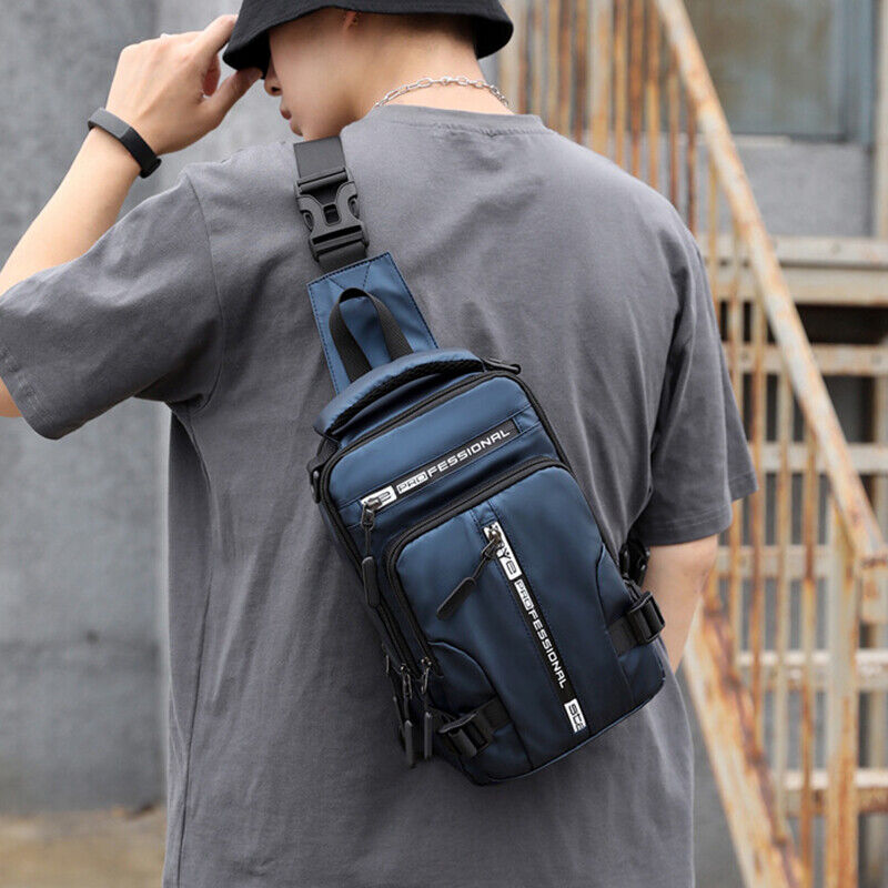 Men Nylon Backpack Cross body Shoulder Bag Male Messenger Chest Bags New