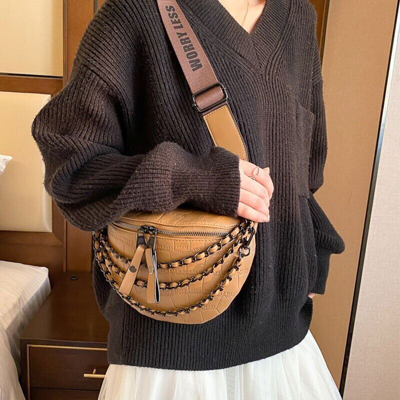 Chain Waist Bag Pack Women Waist Belt Bags Pattern Pack Fashion Waist Pack