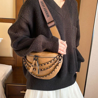 Chain Waist Bag Pack Women Waist Belt Bags Pattern Pack Fashion Waist Pack