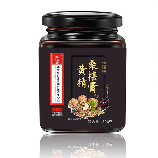 同仁堂黄精桑葚膏黑芝麻桂圆黑豆黑枣300g TongRenTang Yellow Essence mulberry Paste