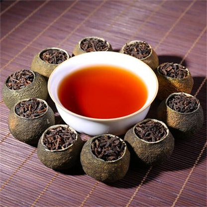 250g Organic Small Orange Peel Old Pu-erh Cooked Tea Diet Tea Puer Black Tea