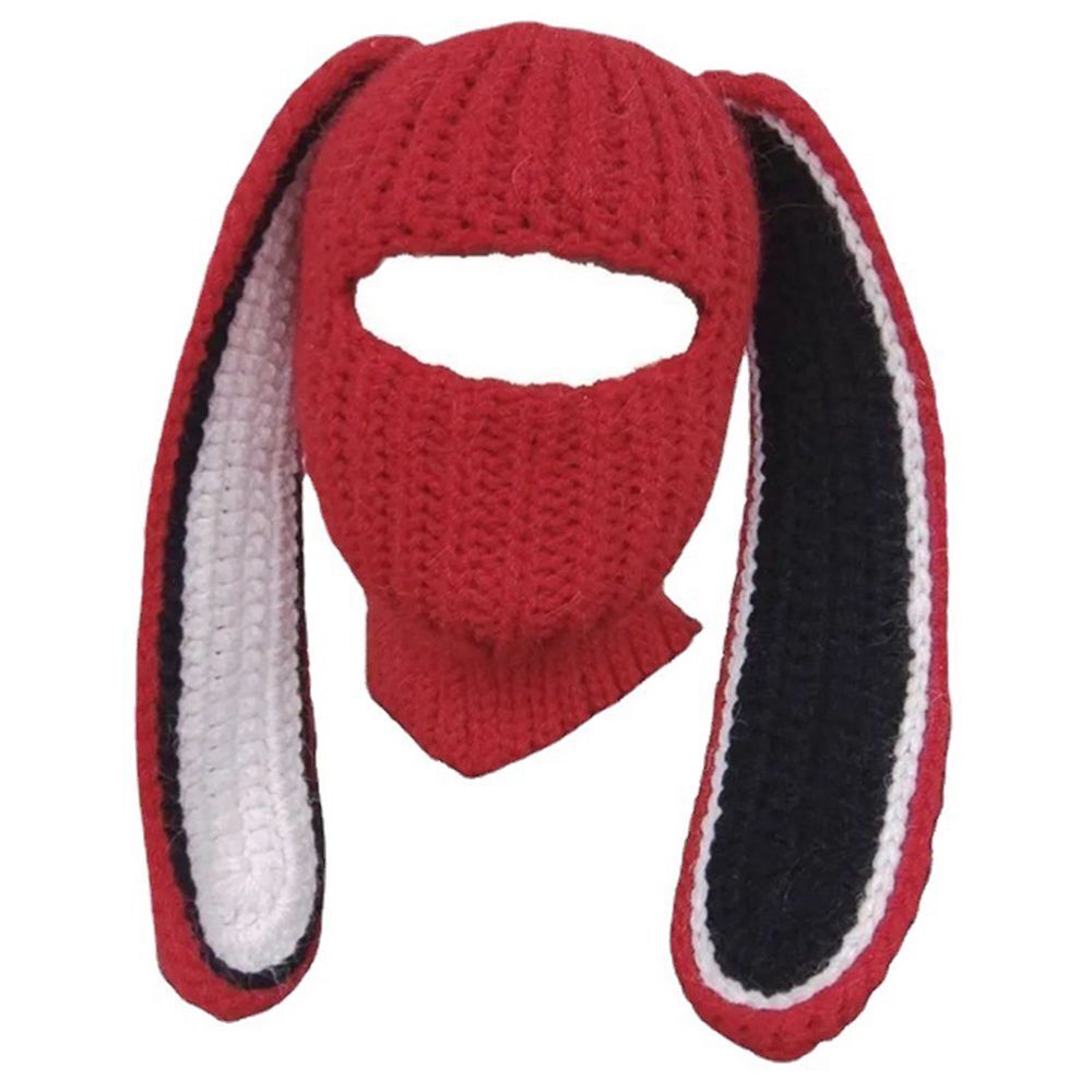 Bunny Hat Knitted Warm Wool Sleeve Cap Party Hat Ski Mask