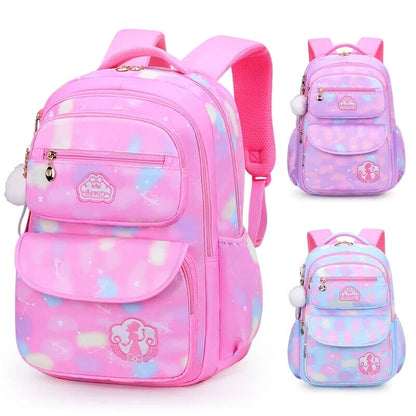 Girl Children Backpack School Bag Back Pack Pink Kid Child Schoolbag Class Kit