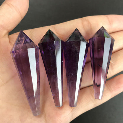 Natural Amethyst Pendant single pointed column spiritual 1pc