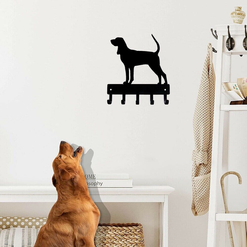 Coonhound - Key Rack & Dog Leash Hanger Wall Metal Pendant Wall Art Home Decor