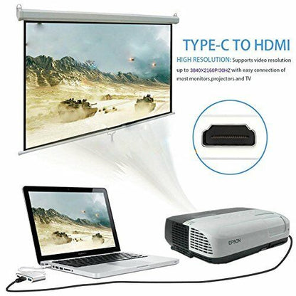 Type C to HDMI HDTV TV Adapter Cable For LG V20/V30/V35/V40/V50/V60 ThinQ 5G