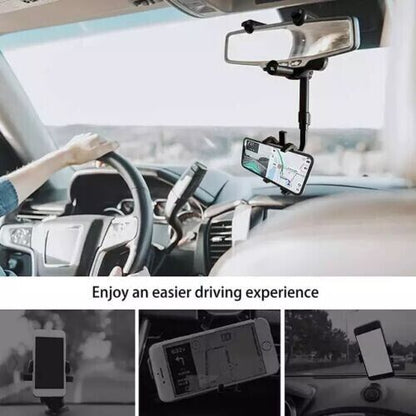 Soporte Sostenedor Universal Retrovisor de Carro Auto Sujetador 360° Giratorio
