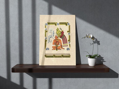 Maya Aztec Mythology Wall Art Canvas Farmhouse Home Office Decoration Gift 11x14