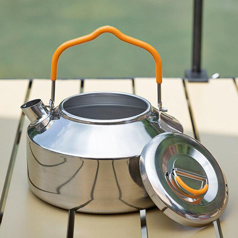 Outdoor Camping Stainless Steel Teapot Coffee Pot Portable Household Hot Kettle