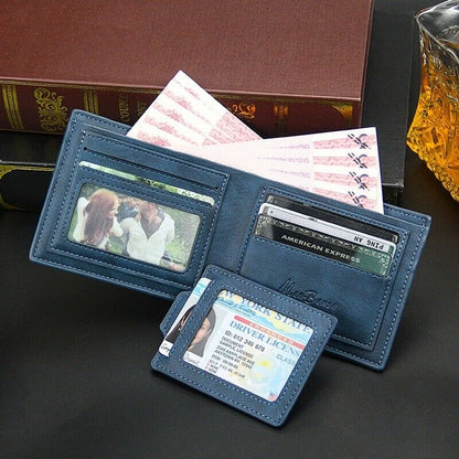Men Money Bag Fashion Soft Leather Mini Card Holder Hasp Coin Pocket Slim Wallet