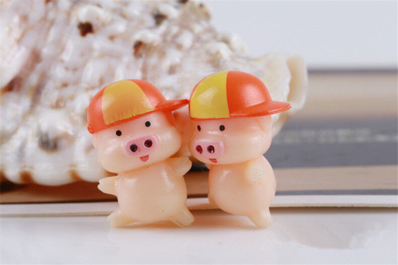 6pcs Mini Piggy Miniatures Garden Bonsai Lawn Ornament Decoration DIY Figurines