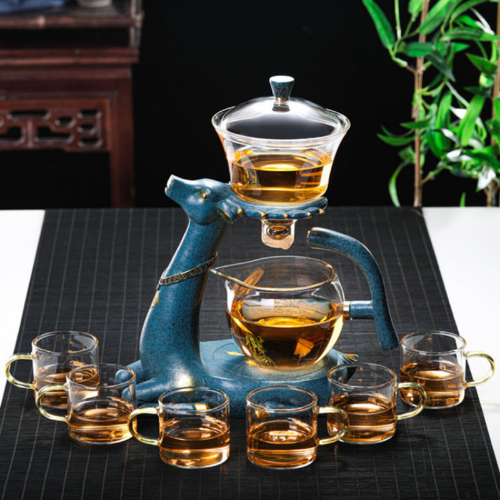 Glass Tea Pot Magnetic Water Diversion Infusers Kettles Tea Maker Teapot Set