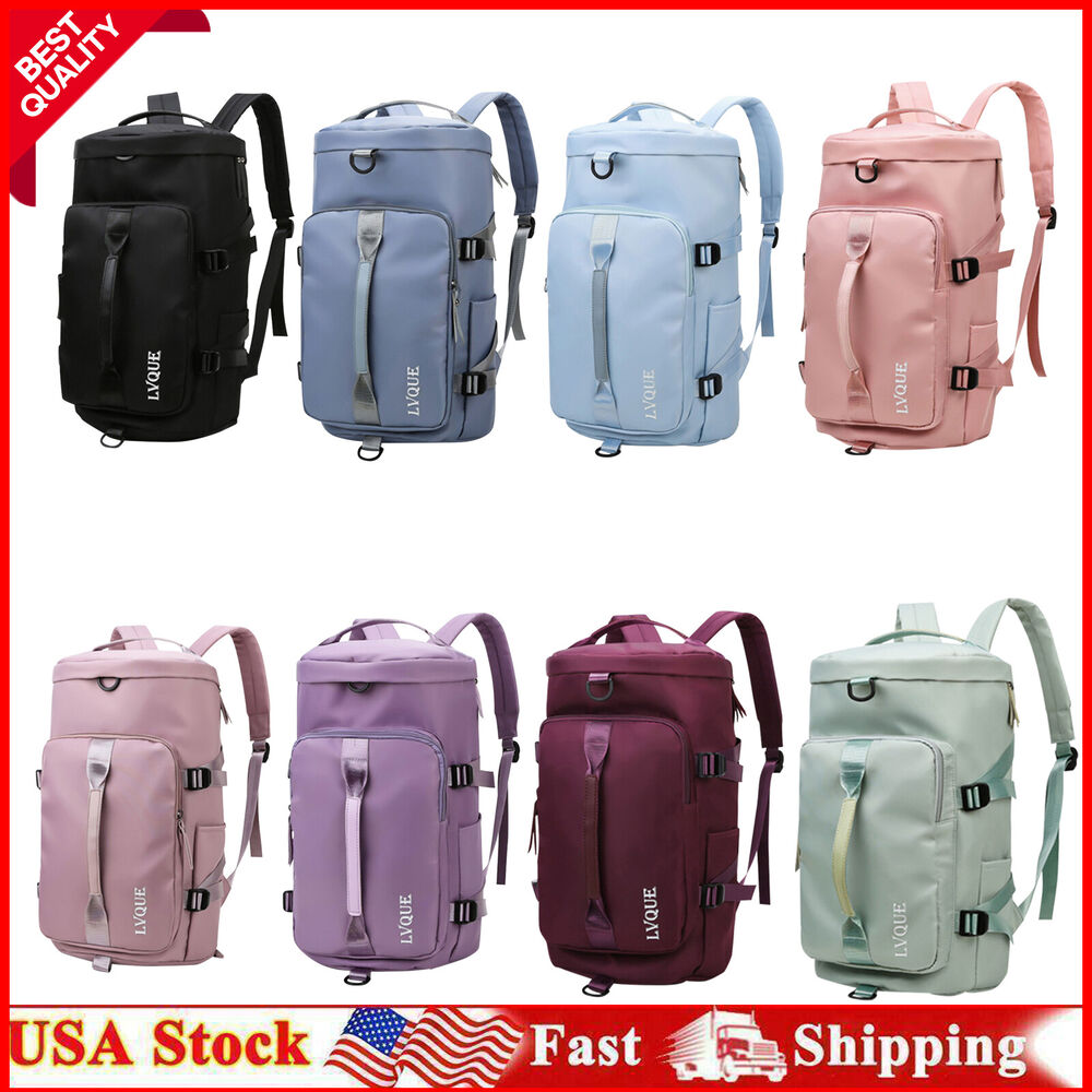 Sport Duffle Bag Canvas Travel Handbag Gym Yoga Luggage Bags Backpack Women Men