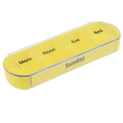 Plastic Medicine Storage Dispenser Drug Cases 7 Days 28 Grids Trip Pill Holder
