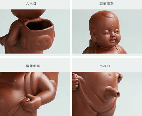 funny tea pet pee doll creative home decoration zisha purple clay tea play kids