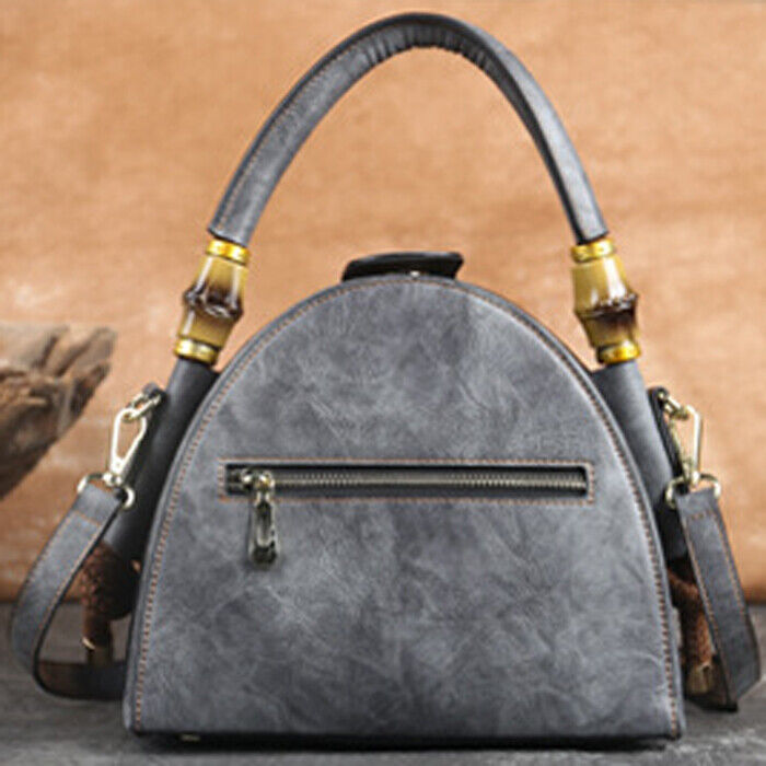 Women's Retro Soft Leather Handbag Tote Embossed Crossbody Shoulder Shell Bag