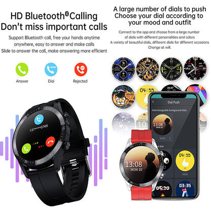 Bluetooth Smart Watch Heart Rate Blood Pressure Fitness Tracker for Women Men
