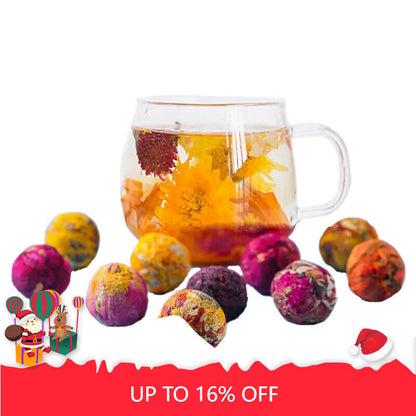 New Beautiful Colorful Detox Herbal Blooming Flower Tea Ball 20pcs