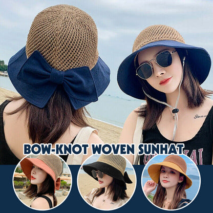 Women Ladies Summer Sun Beach Straw Hat Floppy Wide Brim Foldable Cap Bucket Hat