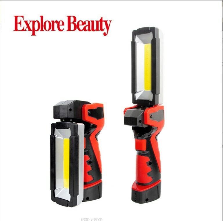 Work Light Magnetic LED COB Rechargeable Torch Flexible Inspection Lamp Cordless