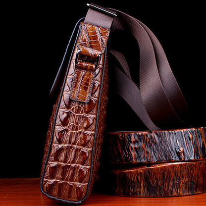 Alligator Crocodile Skin Shoulder Messenger bags, Men's Luxury Bag
